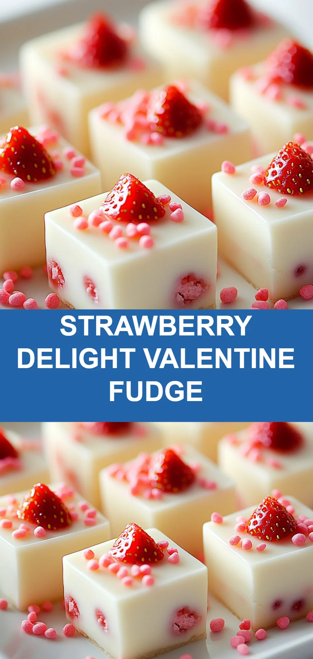Strawberry Delight Valentine Fudge