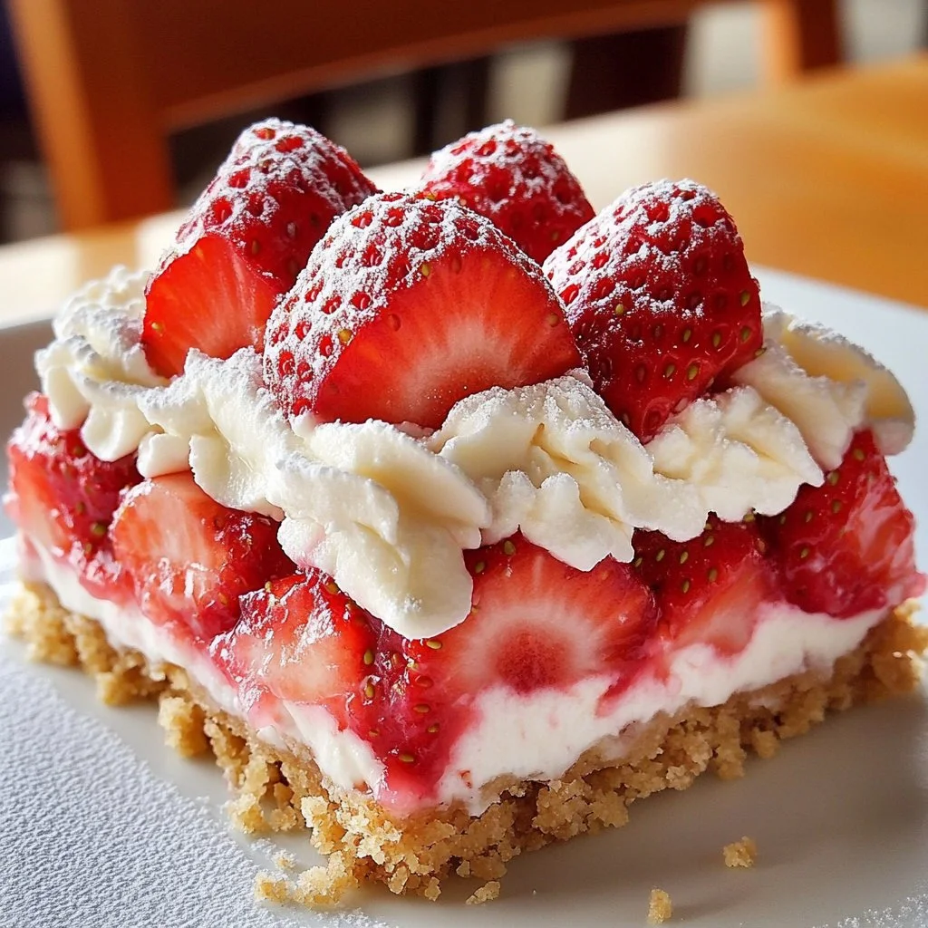Strawberry Shortcake Crumble Bars