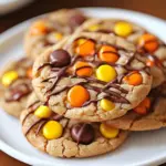 Delicious Triple Reese's Peanut Butter Cookies with chocolate and peanut butter